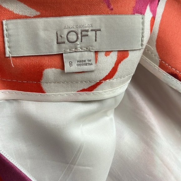 LOFT Ann Taylor• Formal Coral Floral Women’s Pencil Skirt , Size 8, EUC - Picture 8 of 12